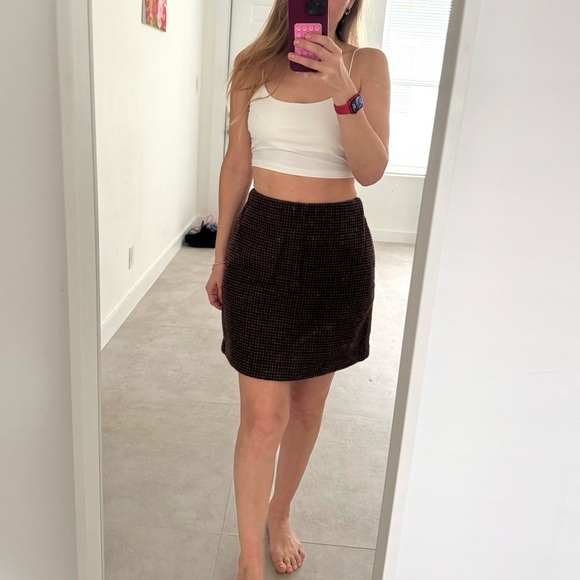 Uniqlo Womens Mini Wool Blend Skirt Size 0 Multicolor Plaid Zipper Academia Cute - Picture 1 of 5